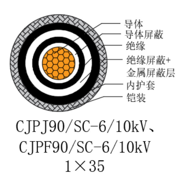 銅芯交聯(lián)聚乙烯絕緣低煙無(wú)鹵船用電力電纜-CJPJ90/SC-6/10kV、CJPF90/SC-6/10kV